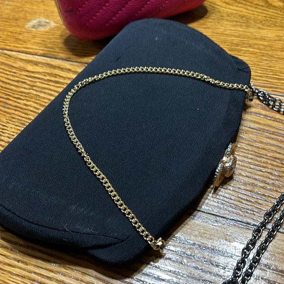 Mystique pink bag and black evening bag.  Both have chain straps. - Picture 6 of 9